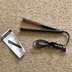 1" Revlon Salon Straight Copper Smooth Flat Iron Hair Straightener